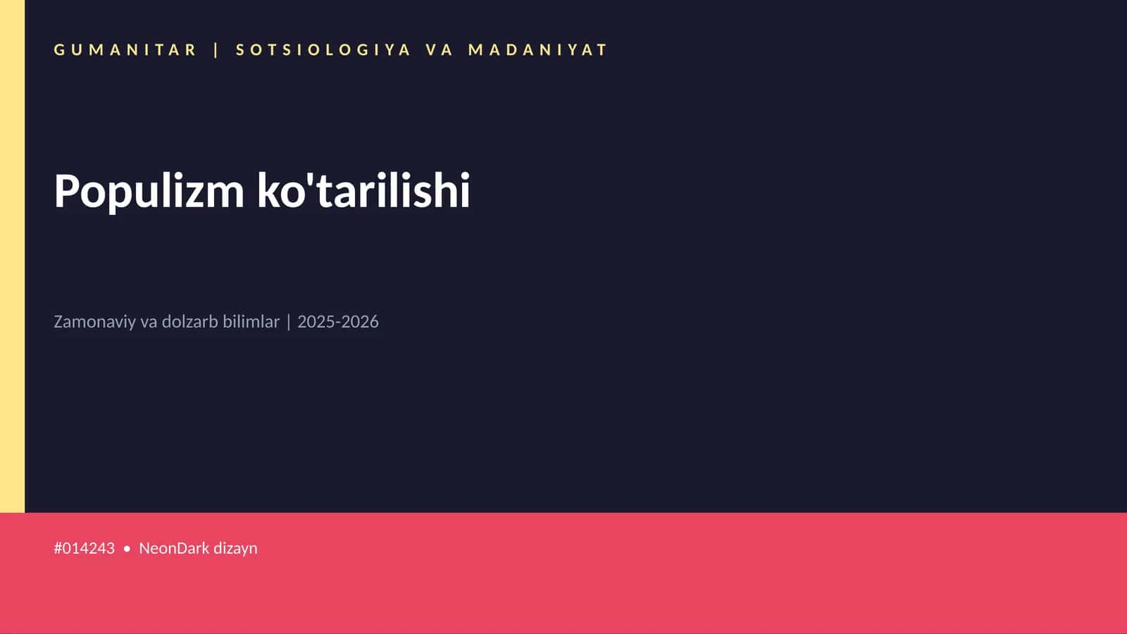 Populizm ko'tarilishi 1