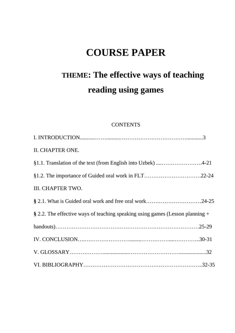 Course Paper on Teaching Speaking Skills 1