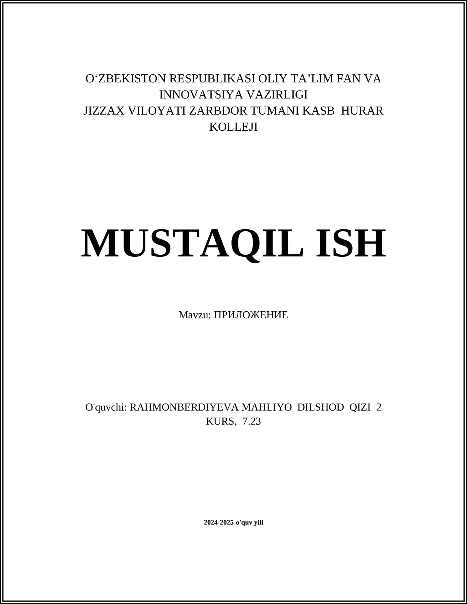 Мобил иловалар 1