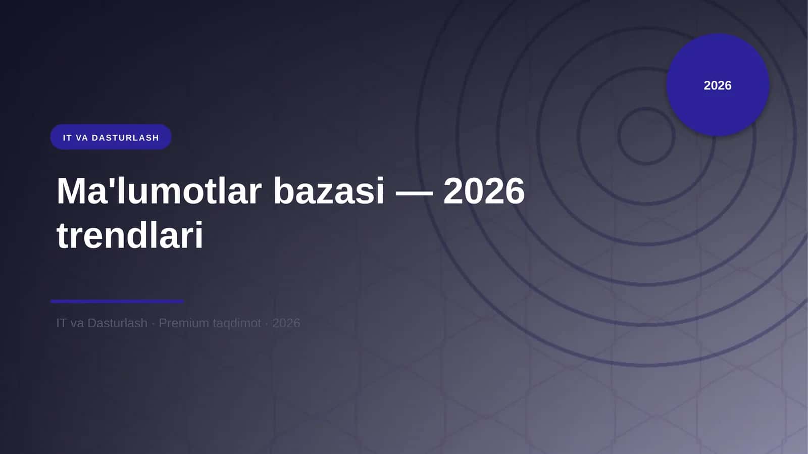 Ma'lumotlar bazasi — 2026 trendlari 1