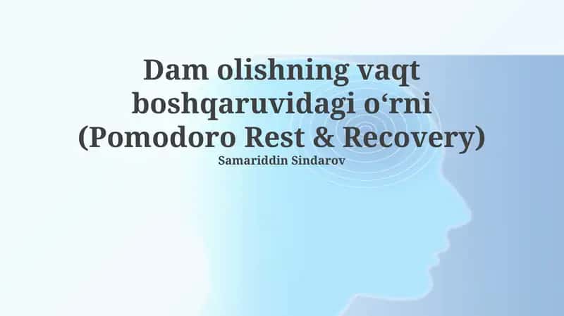 Pomodoro Rest & Recovery 1