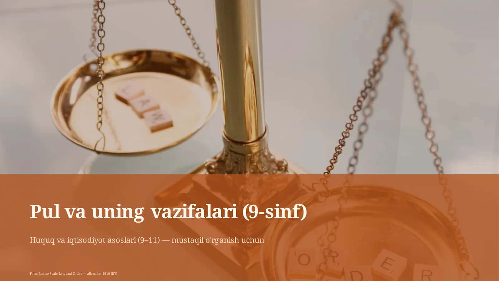 Pul va uning vazifalari (9-sinf) 1