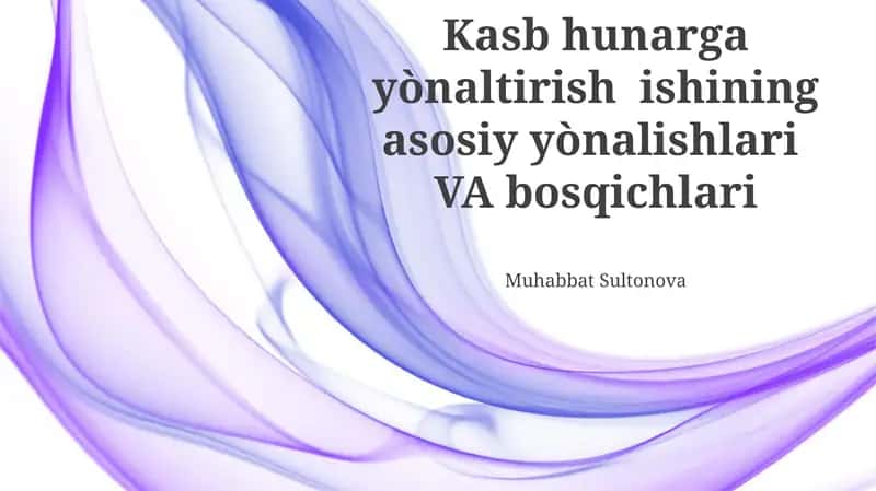 Kasb-hunar ta'limi bosqichlari 1