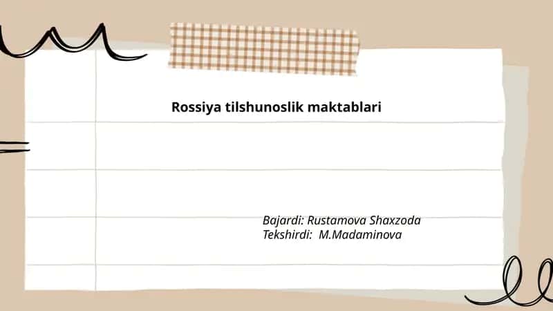 Rossiya tilshunoslik maktablari 1
