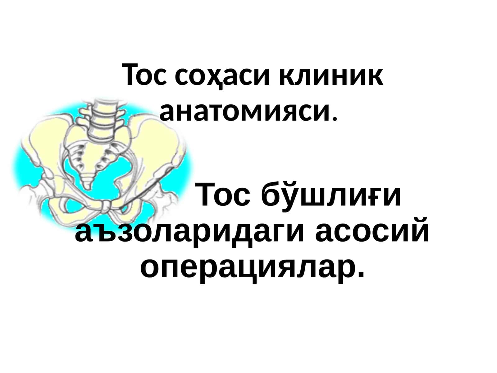 Тос соҳаси клиник анатомияси 1