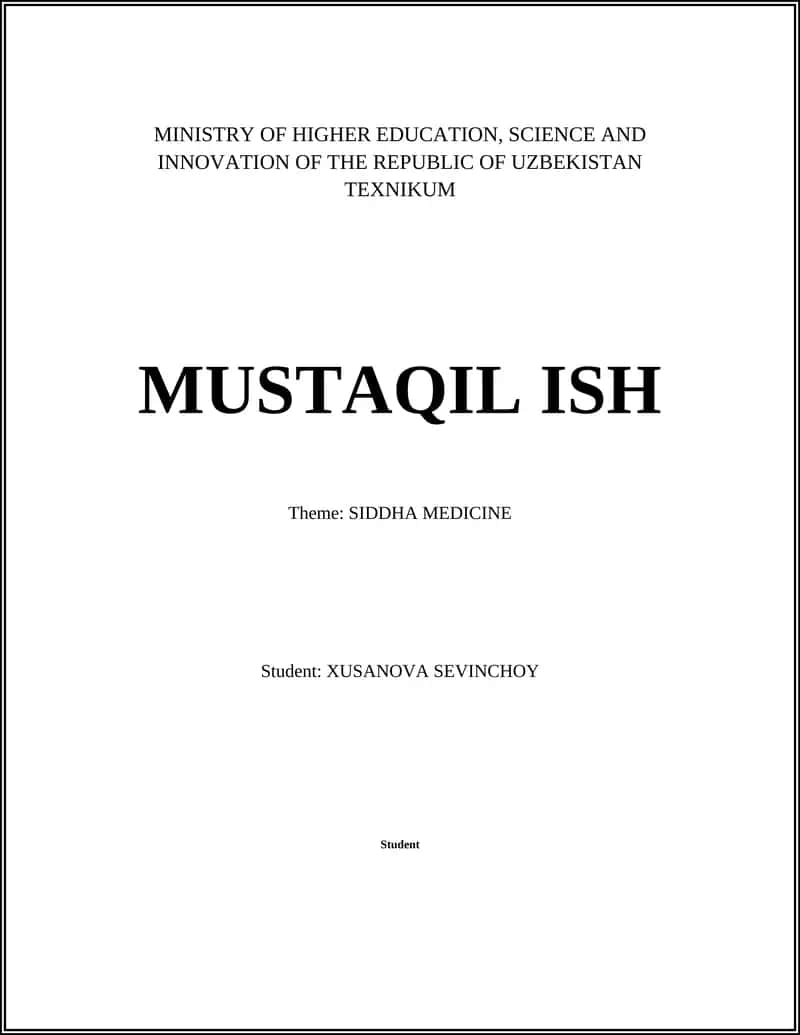 Siddha Medicine 1