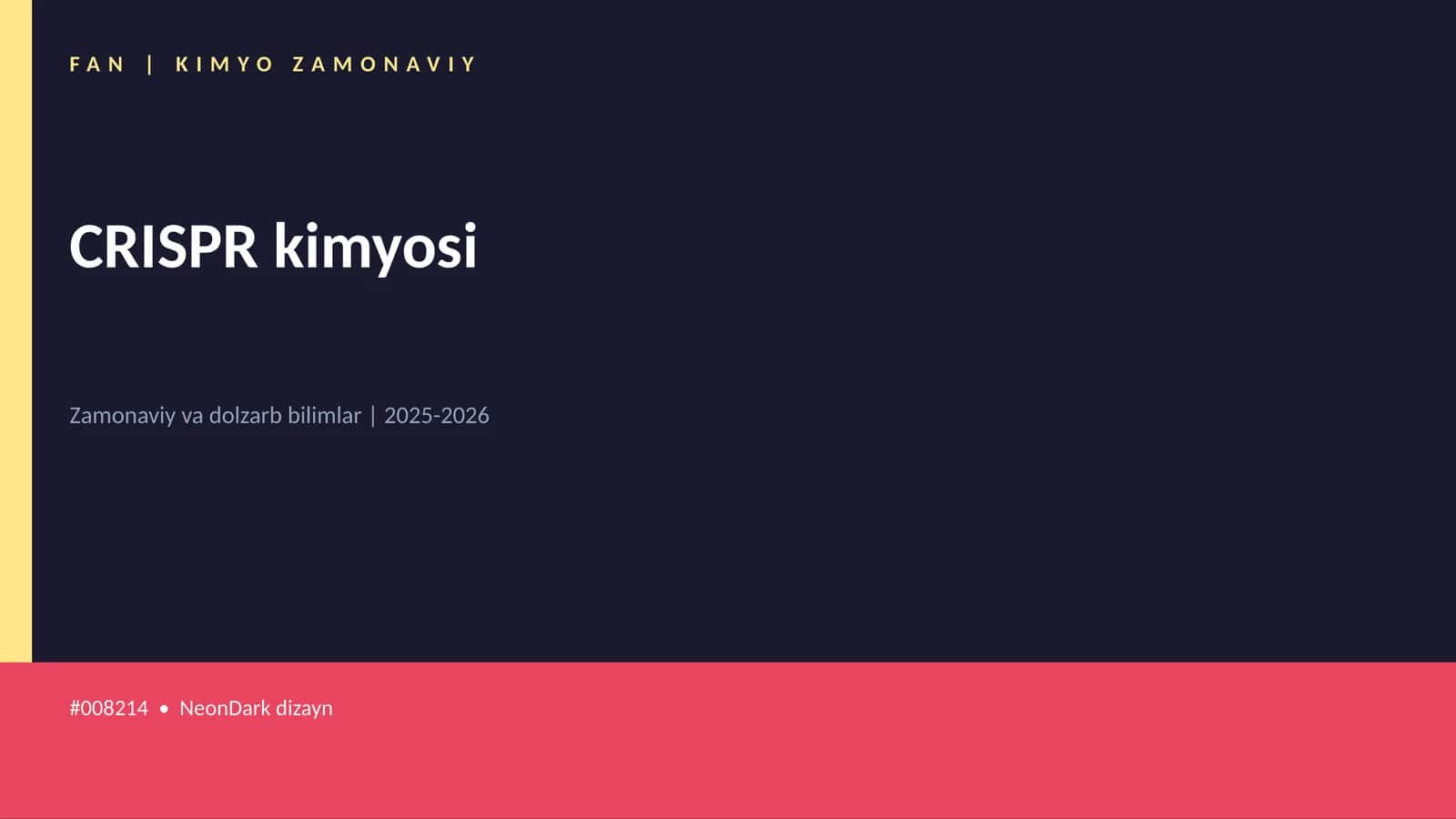 FAN | KIMYO ZAMONAVIY 1