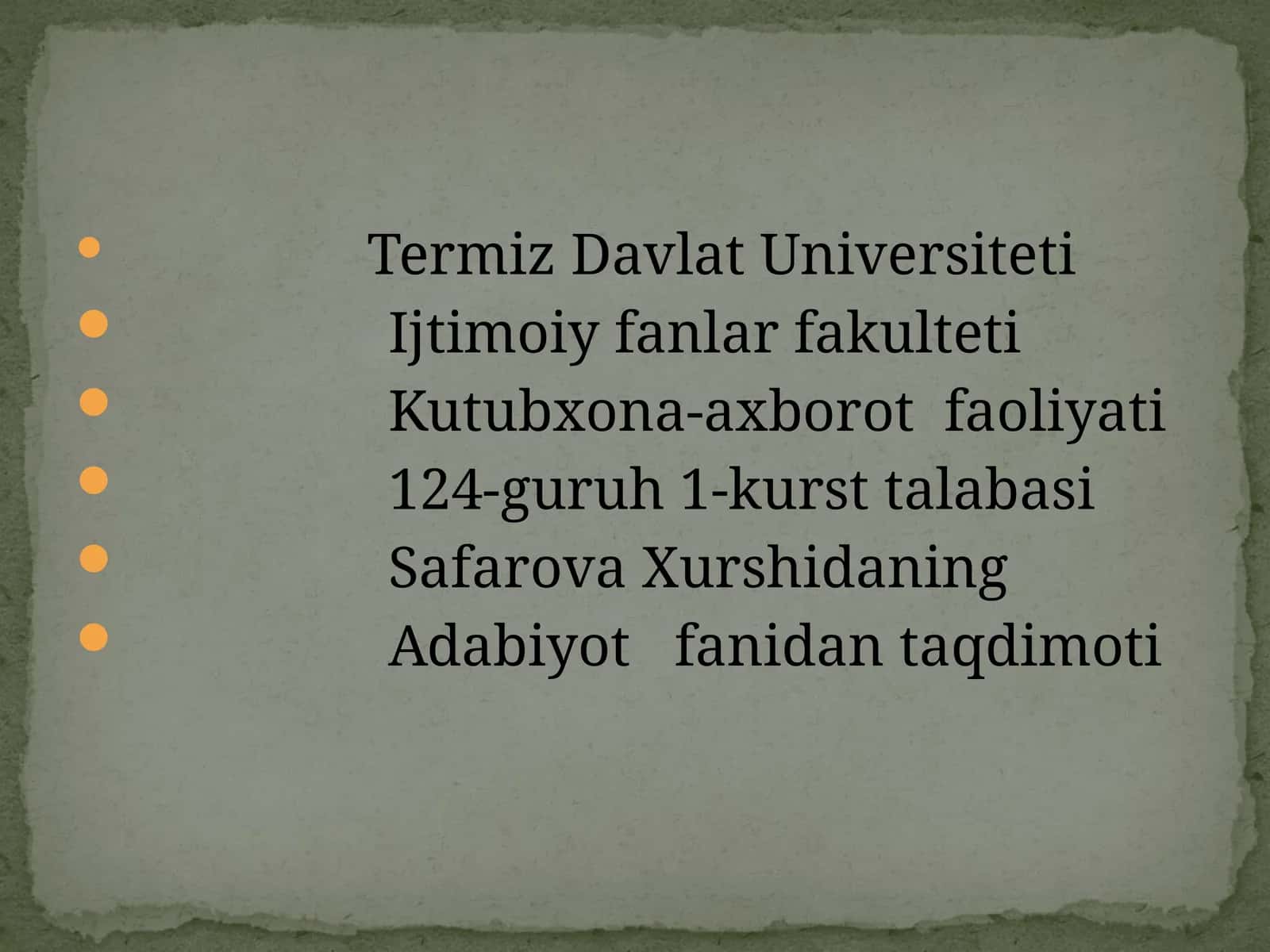 Adabiyot fanidan taqdimoti 1