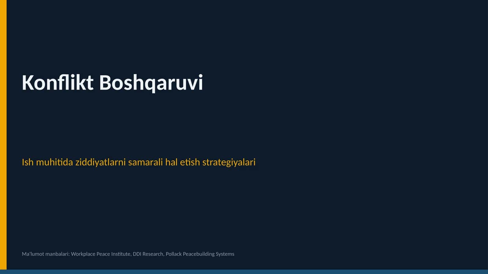 Konflikt Boshqaruvi 1