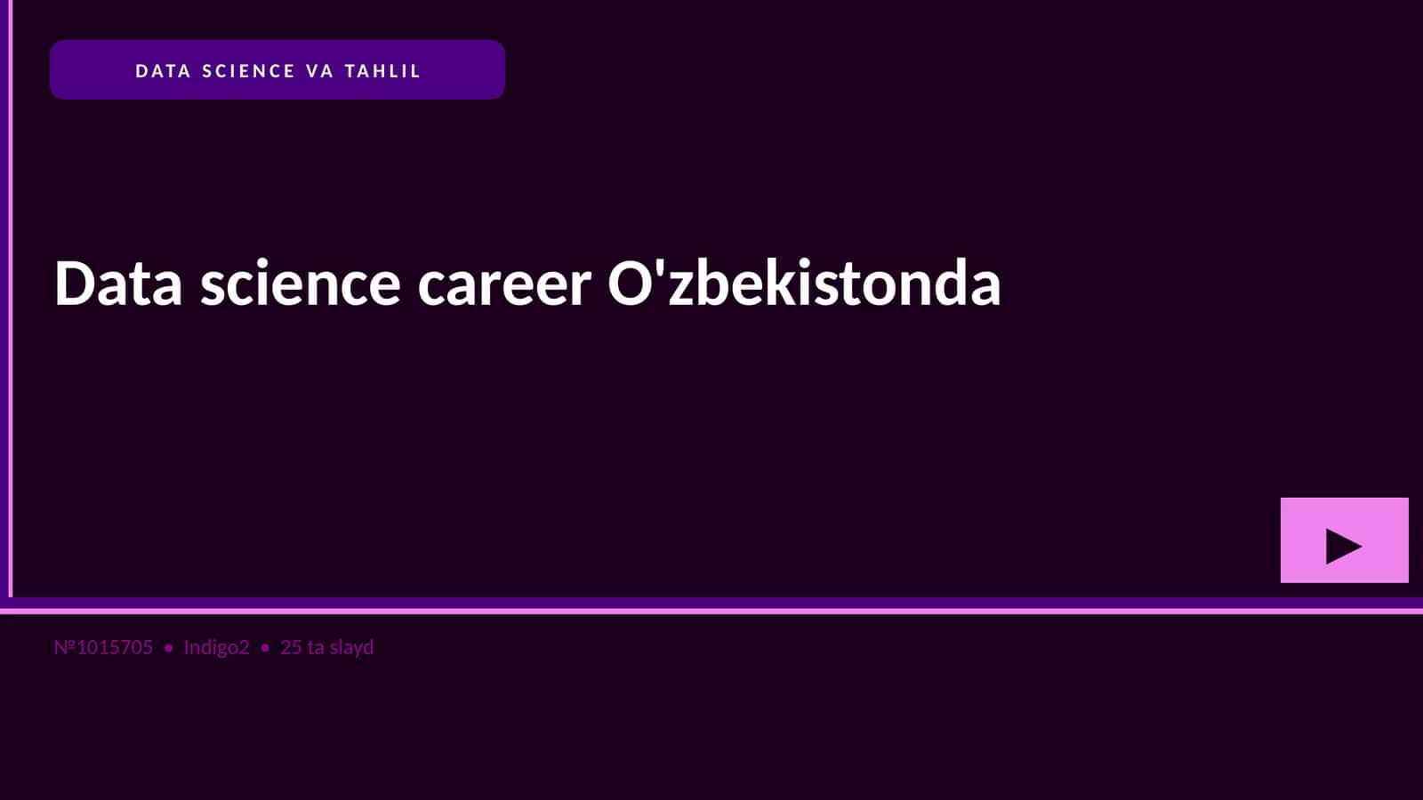 Data science career O'zbekistonda 1
