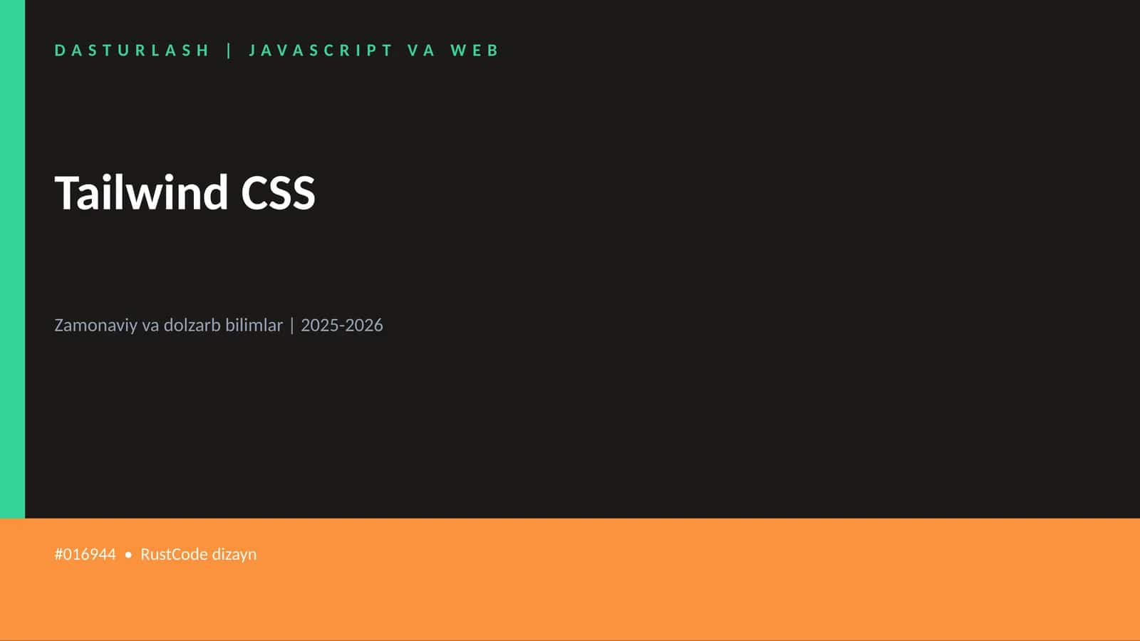 DASTURLASH | JAVASCRIPT VA WEB 1