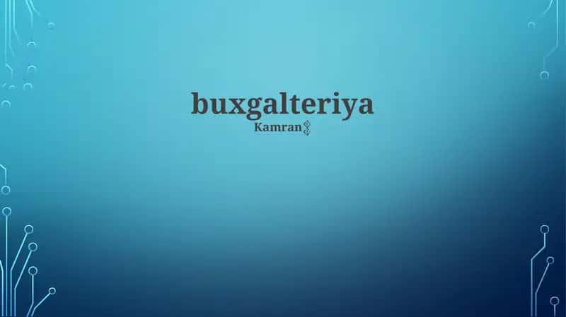 Moliyaviy Hisobotlar 1