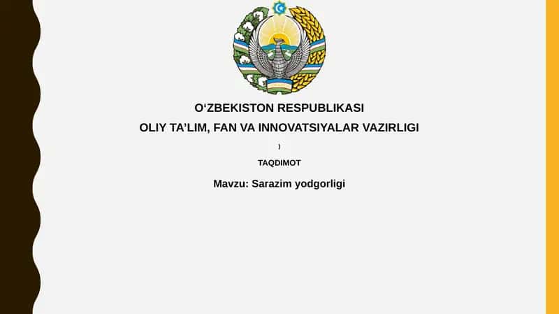 Sarazimyodgorligi 1