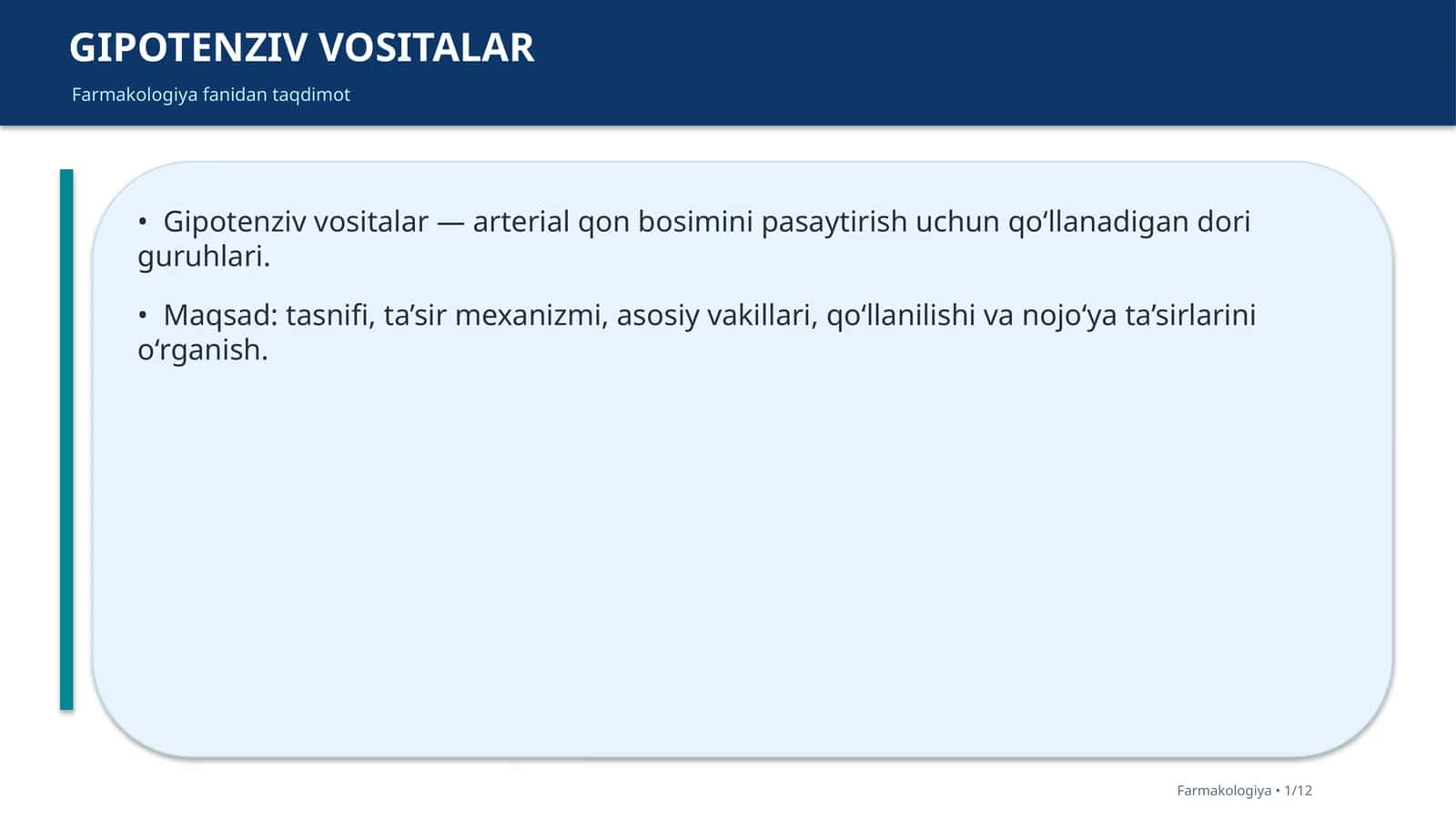 GIPOTENZIV VOSITALAR 1