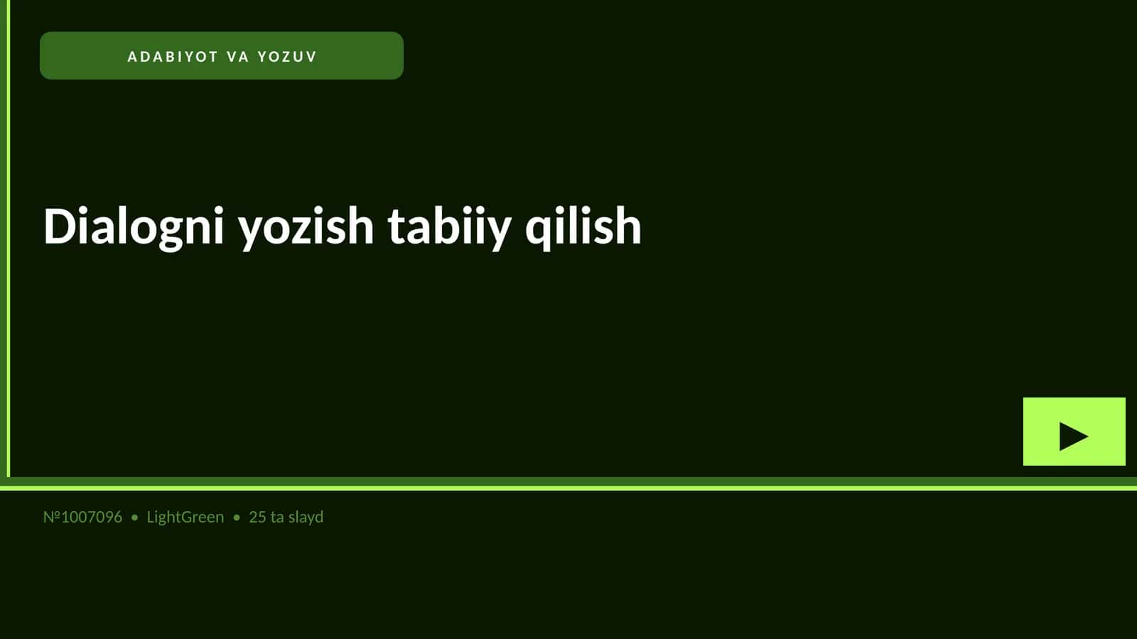 ADABIYOT VA YOZUV 1