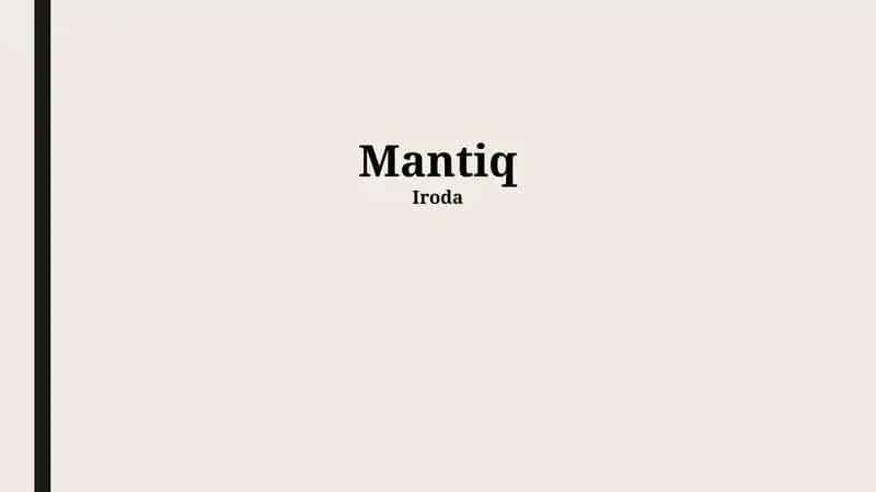 Mantiq 1