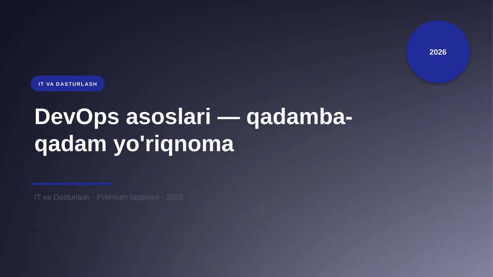 DevOps asoslari — qadamba-qadam yo'riqnoma 1