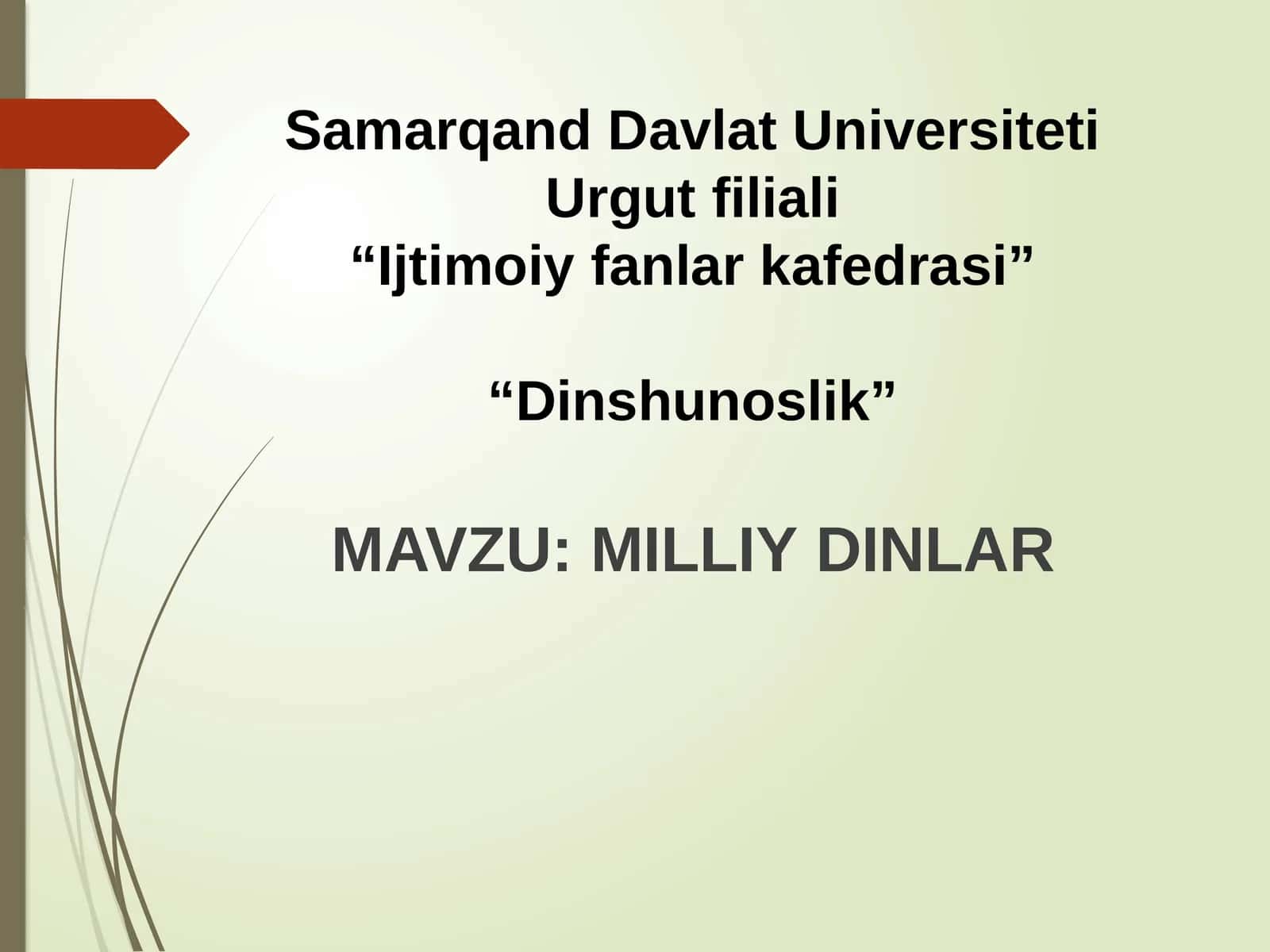 MILLIY DINLAR 1