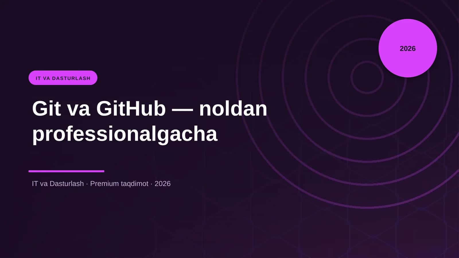 Git va GitHub — noldan professionalgacha 1
