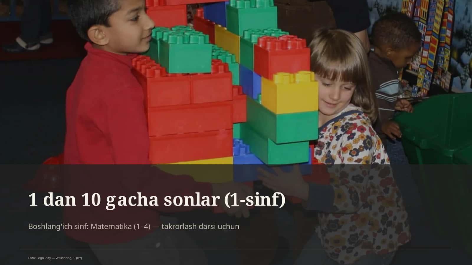 1 dan 10 gacha sonlar (1-sinf) Boshlang'ich sinf: Matematika 1