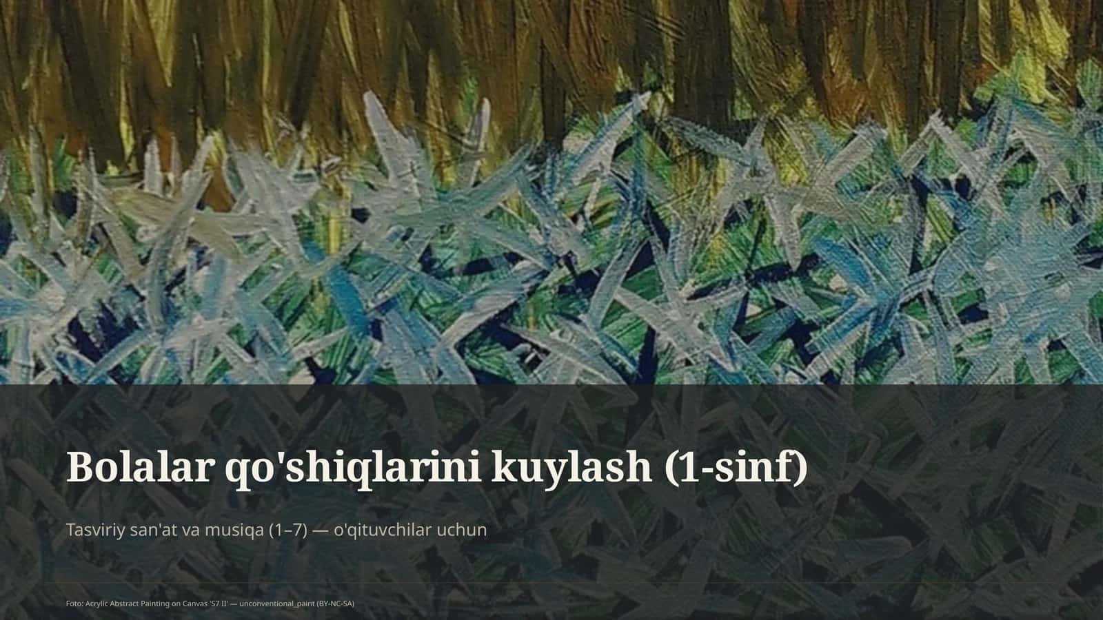 Bolalar qo'shiqlarini kuylash (1-sinf) 1