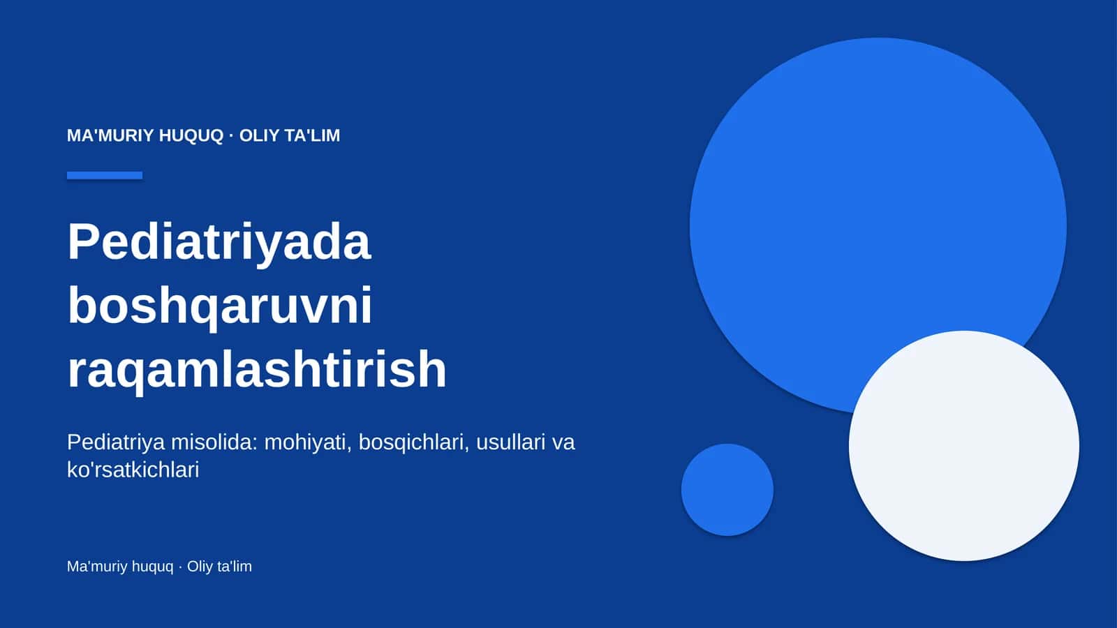 Pediatriyada boshqaruvni raqamlashtirish 1