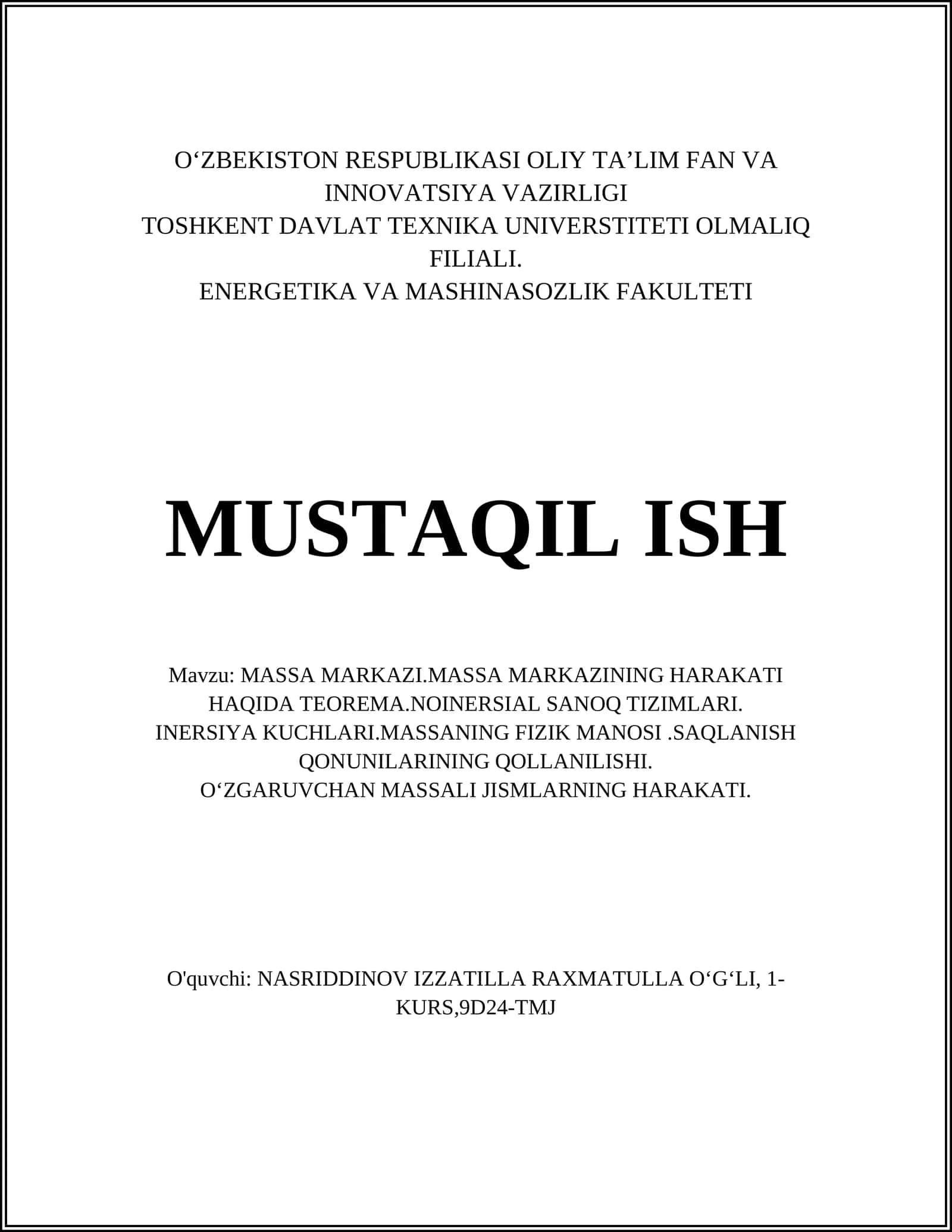Massa Markazi 1