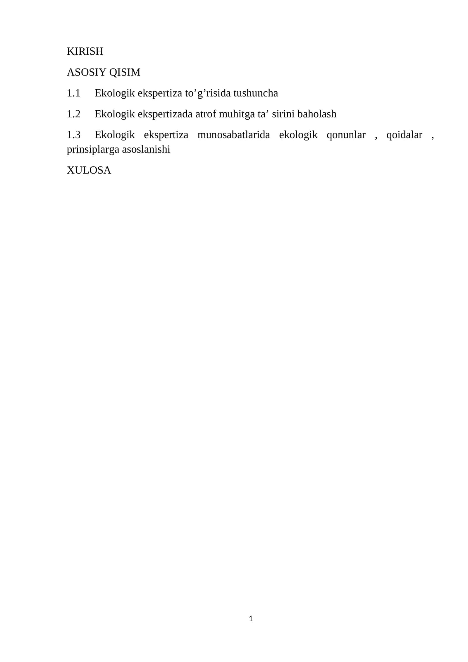 Ekologik Ekspertiza va Tabiat 1