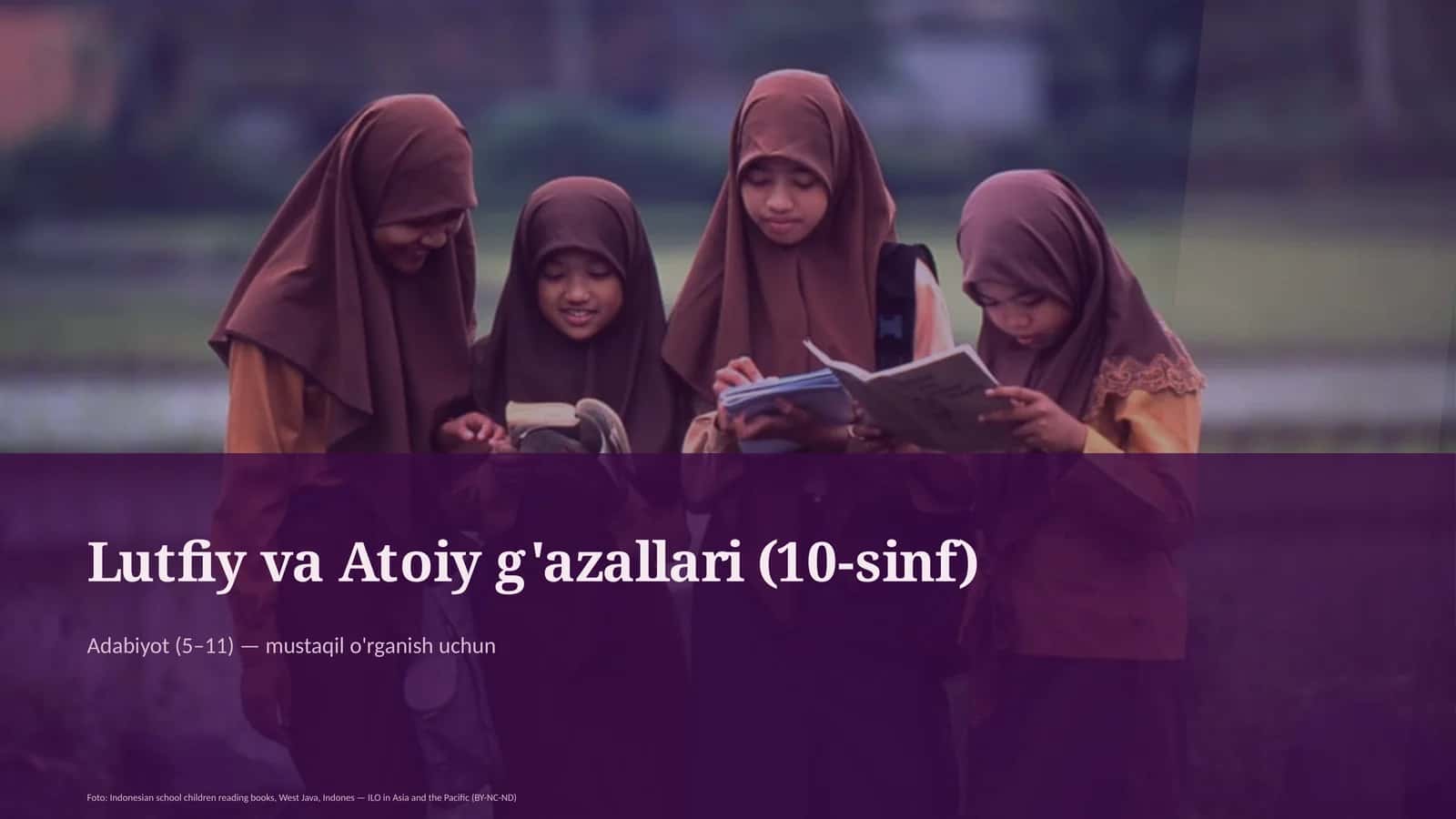Lutfiy va Atoiy g'azallari (10-sinf) 1