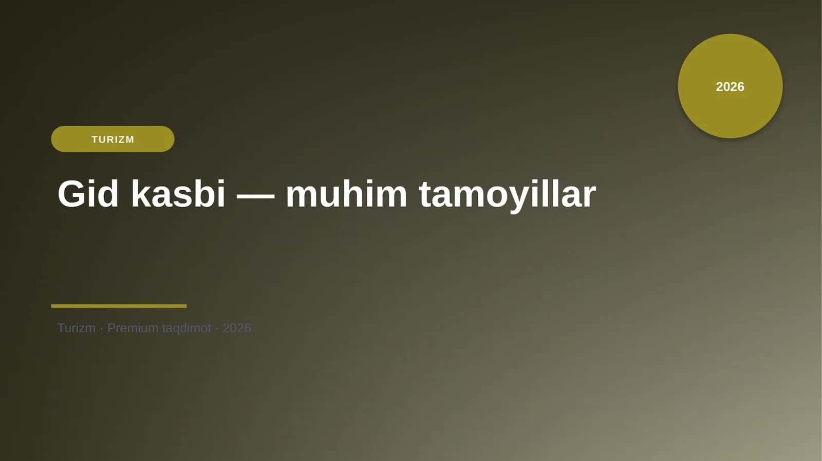Gid kasbi — muhim tamoyillar 1