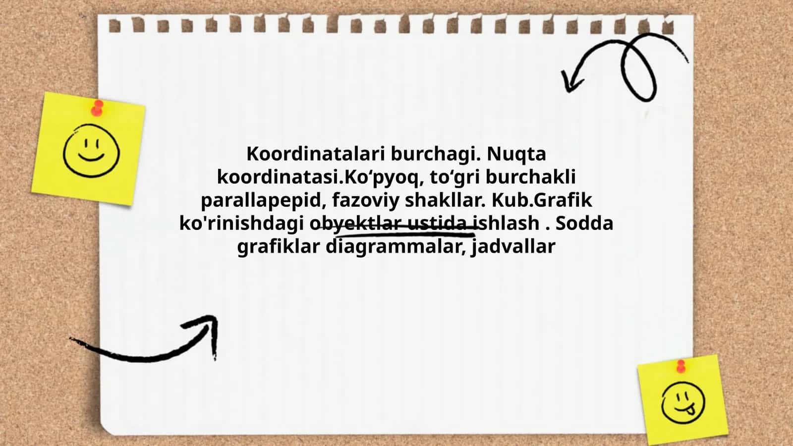 Koordinatalari burchagi 1
