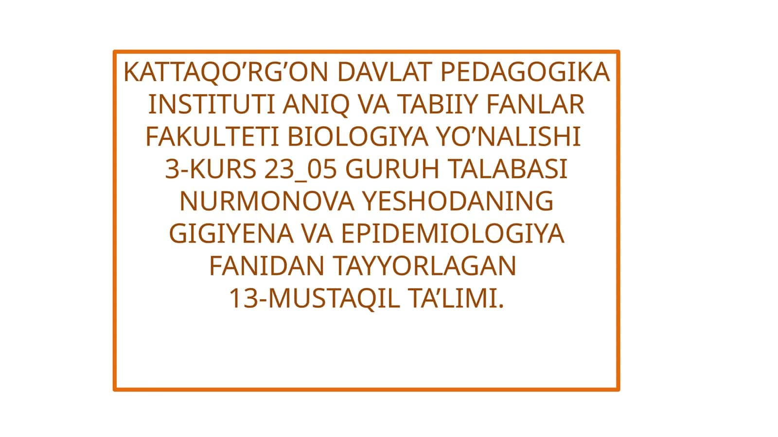 Ku isitmasi va profilaktikasi 1