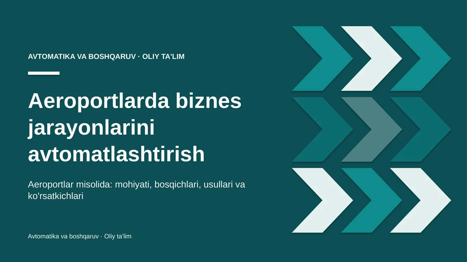 Aeroportlarda biznes jarayonlarini avtomatlashtirish 1