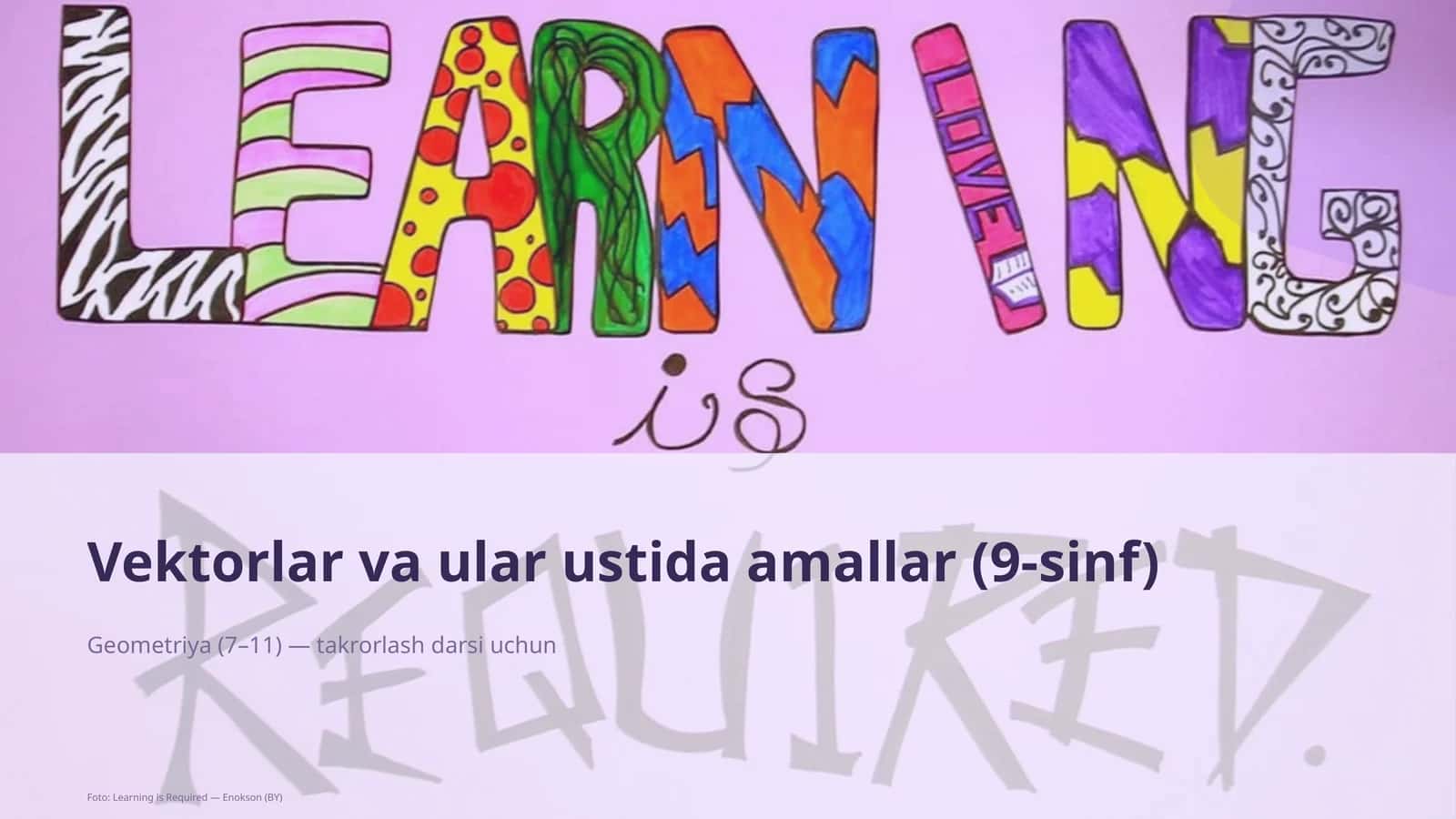 Vektorlar va ular ustida amallar (9-sinf) 1