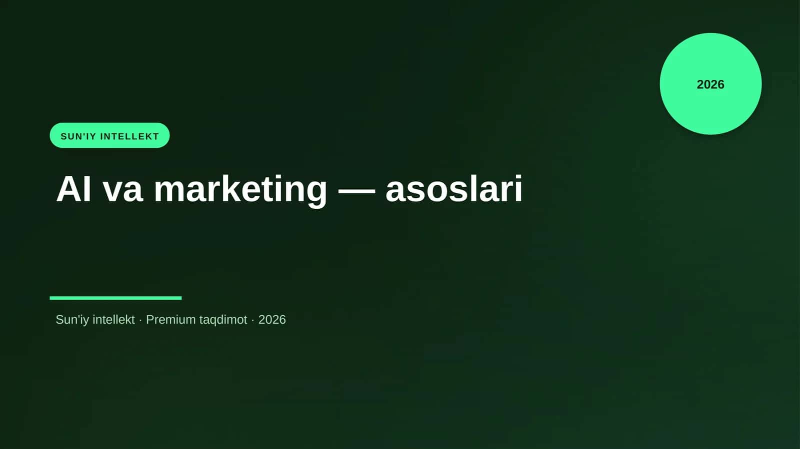 AI va marketing — asoslari 1