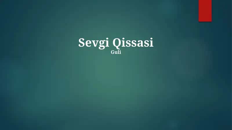 Sevgi Qissasi 1