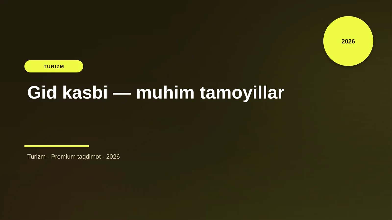 Gid kasbi — muhim tamoyillar 1