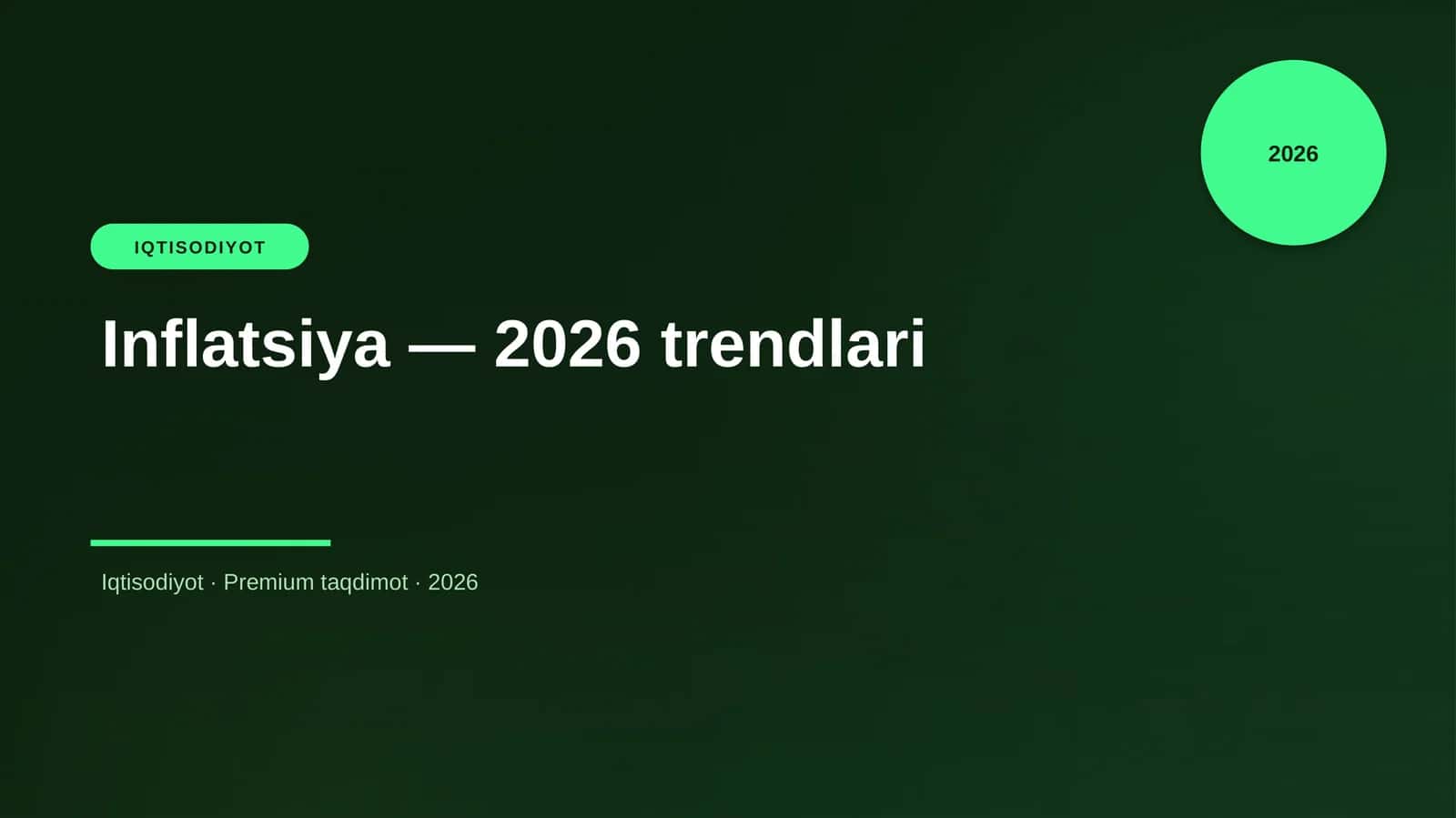 Inflatsiya — 2026 trendlari 1