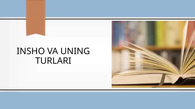 Insho va uning turlari 1