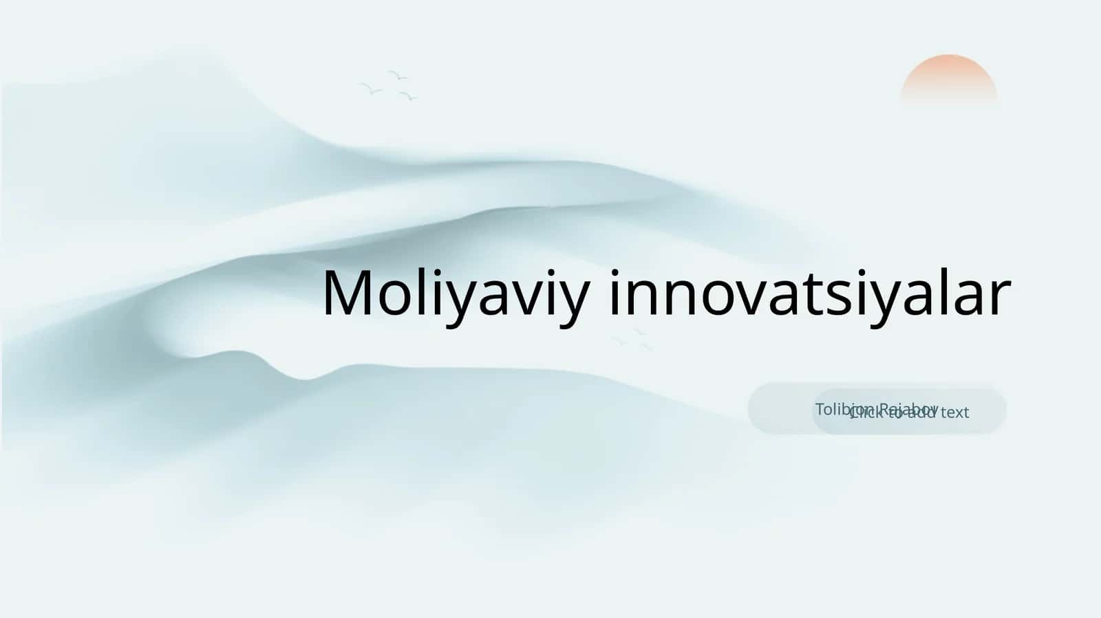 Moliyaviy innovatsiyalar 1