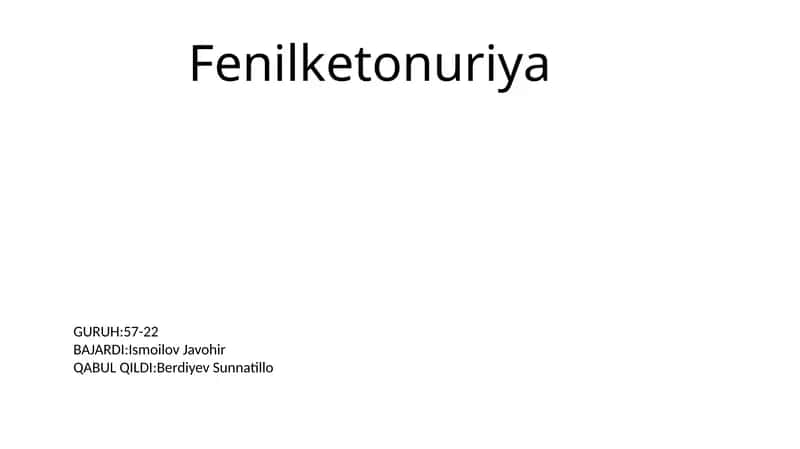 Fenilketonuriya 1