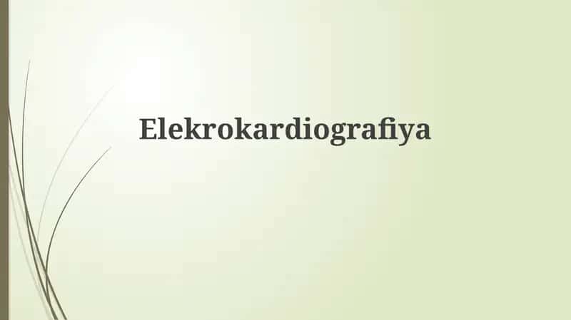 Elektrokardiografiya 1
