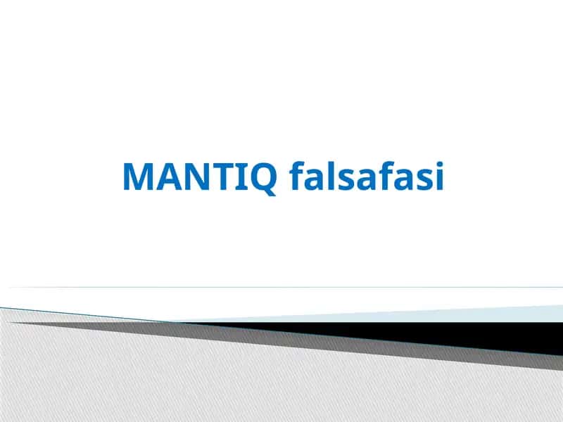MANTIQfalsafasi 1