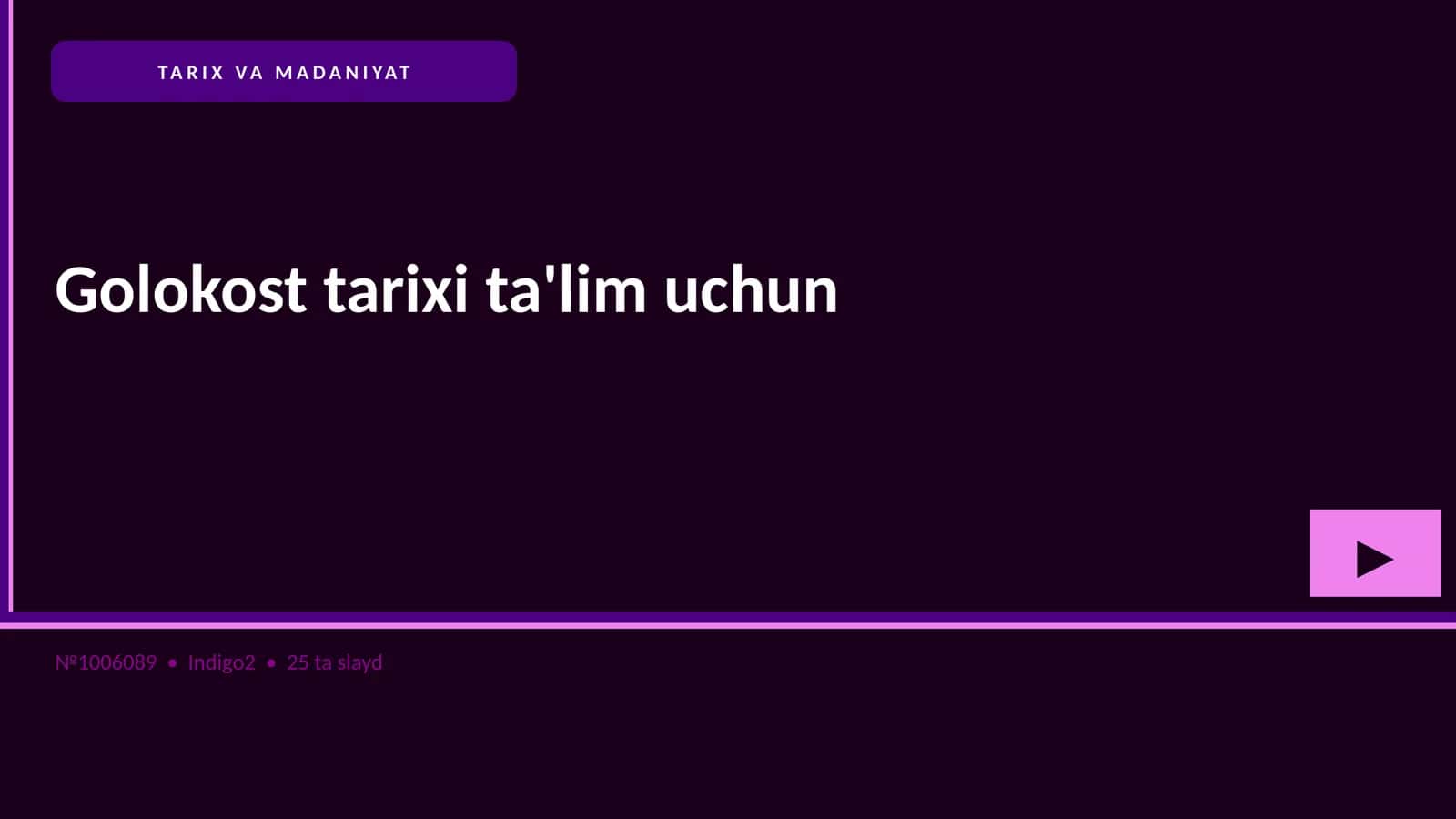 Golokost tarixi ta'lim uchun 1