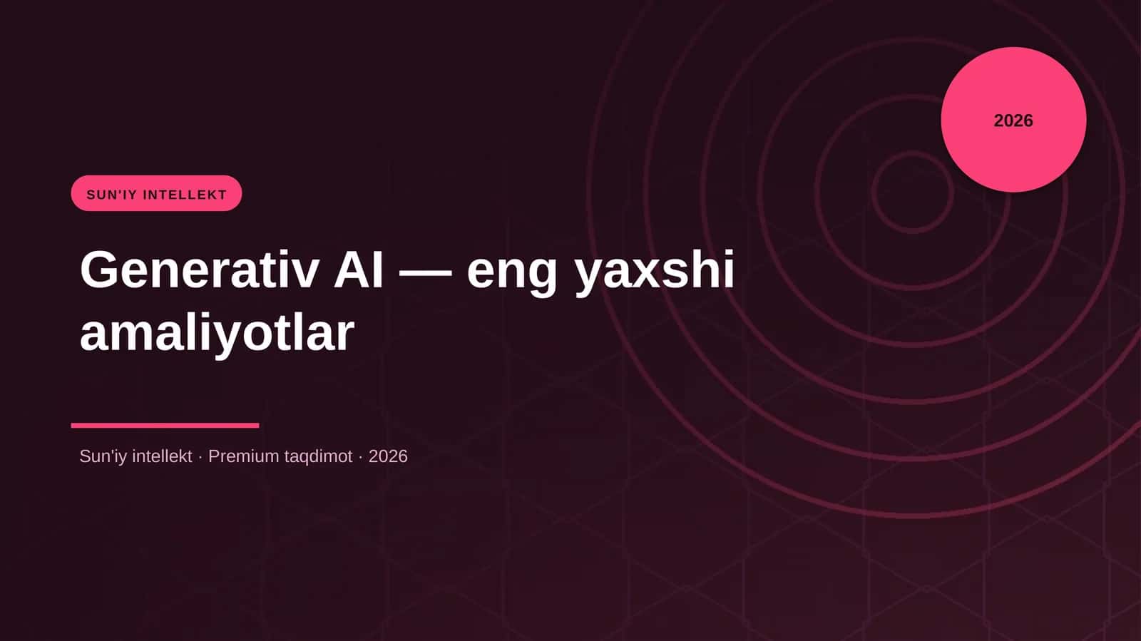 Generativ AI — eng yaxshi amaliyotlar 1