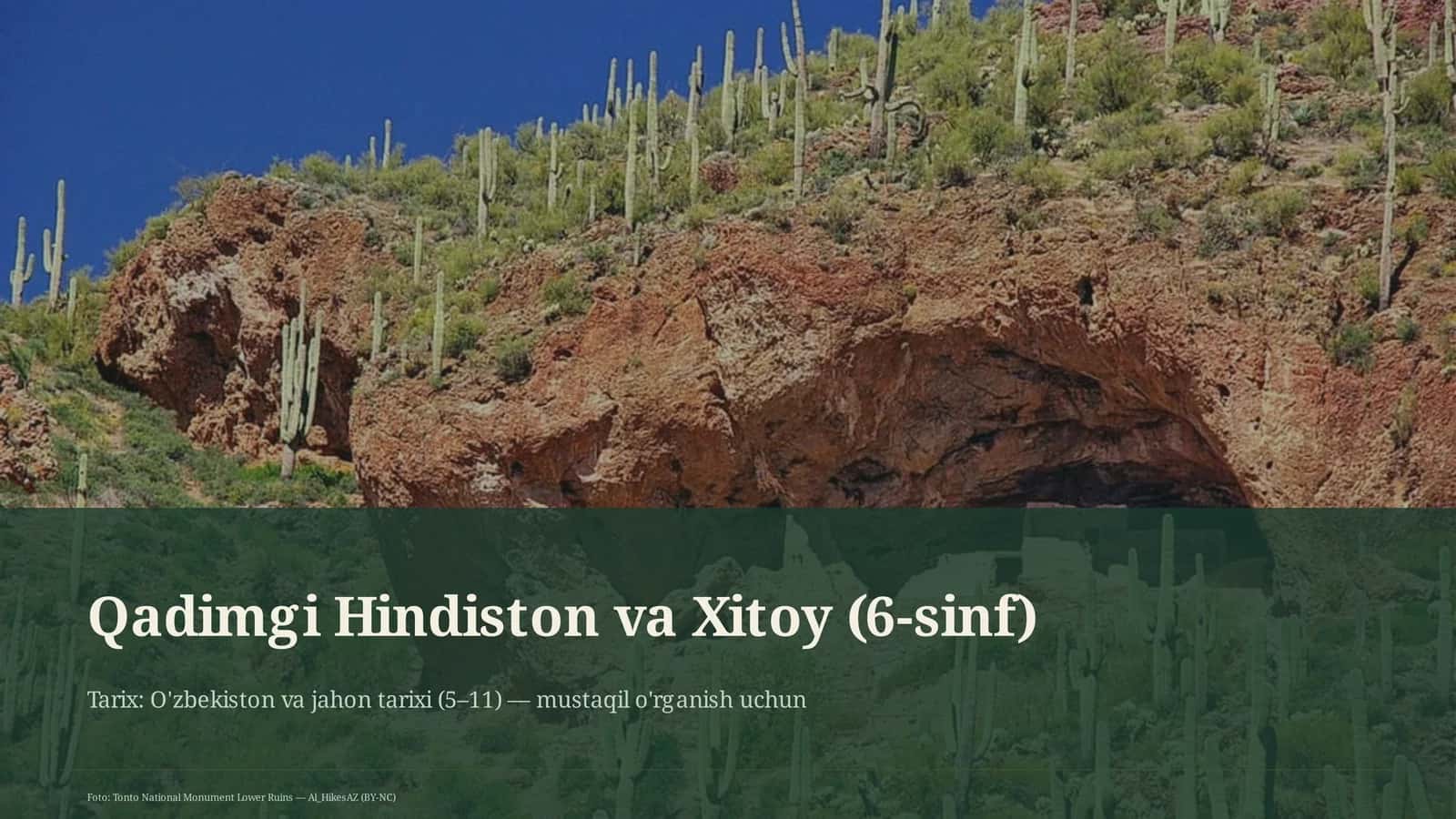 Qadimgi Hindiston va Xitoy (6-sinf) 1