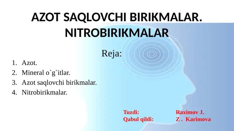 AZOT SAQLOVCHI BIRIKMALAR 1