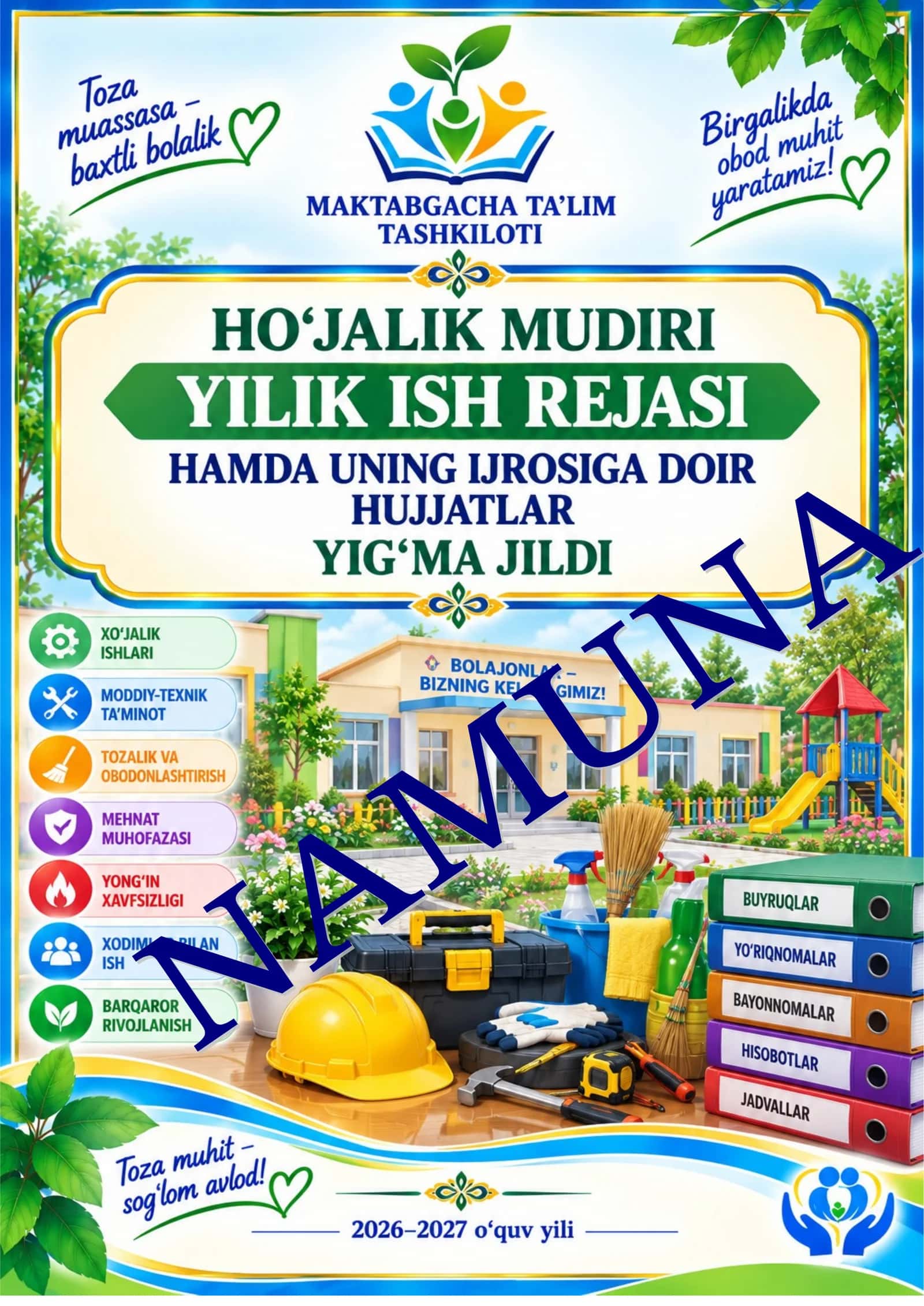 Yillik ish rejasi 2026-2027 oy 1
