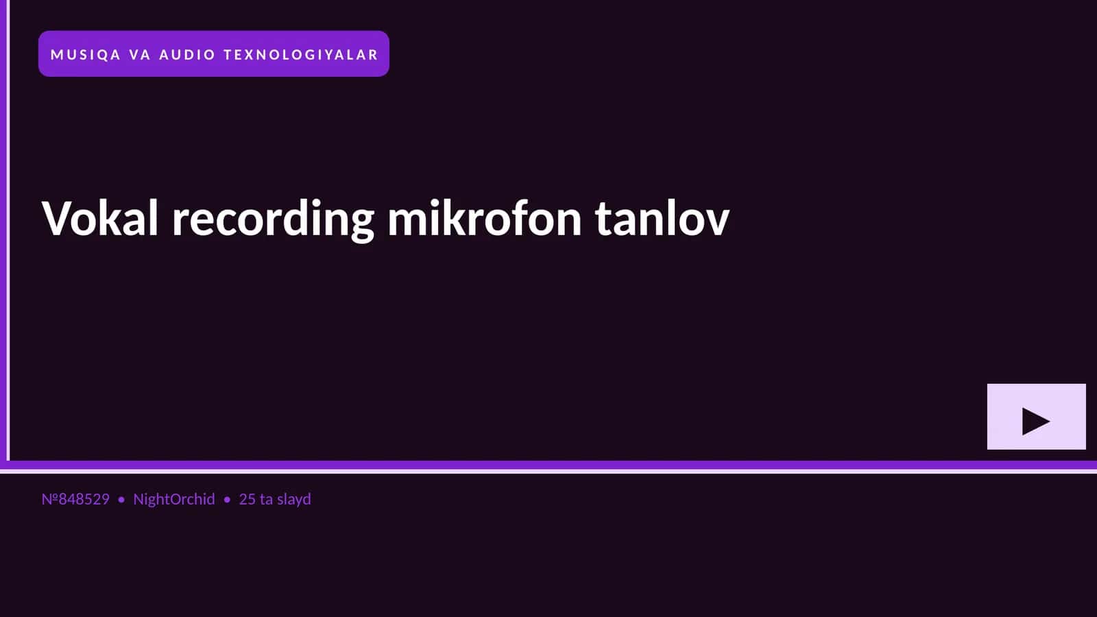 Vokal recording mikrofon tanlov 1