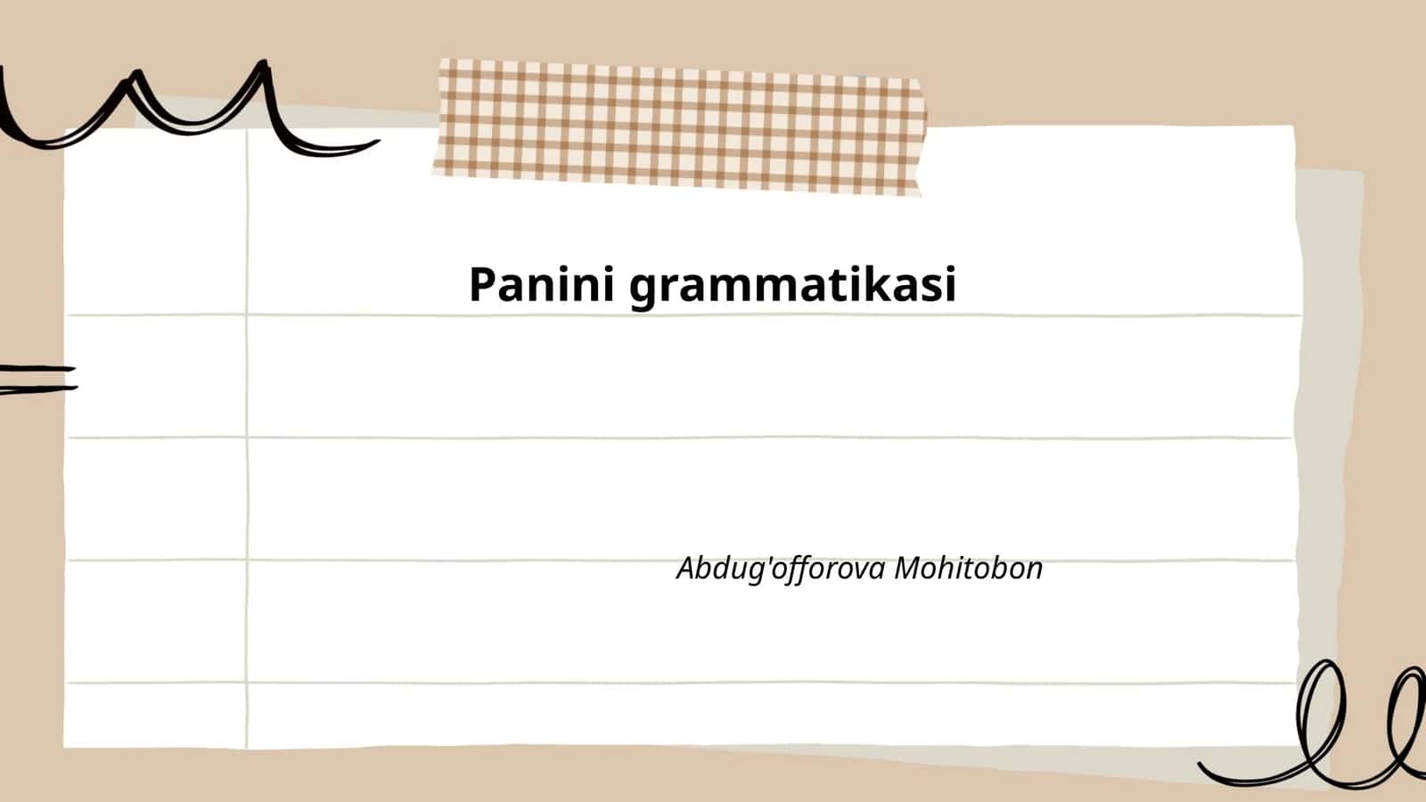 Panini grammatikasi 1